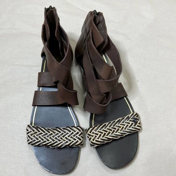 DOLCE VITA LEATHER TASSEL BRAIDED SANDALS‎ SIZE 10 - Picture 1 of 8
